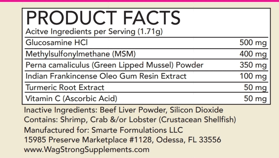 Wagstrong Hip and Joint - 1 Tub (30 Servings)